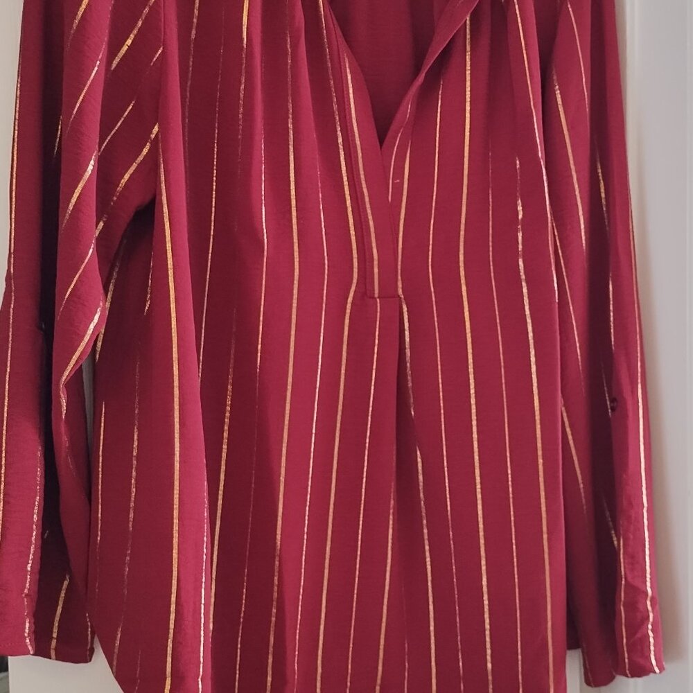 Foil striped blouse